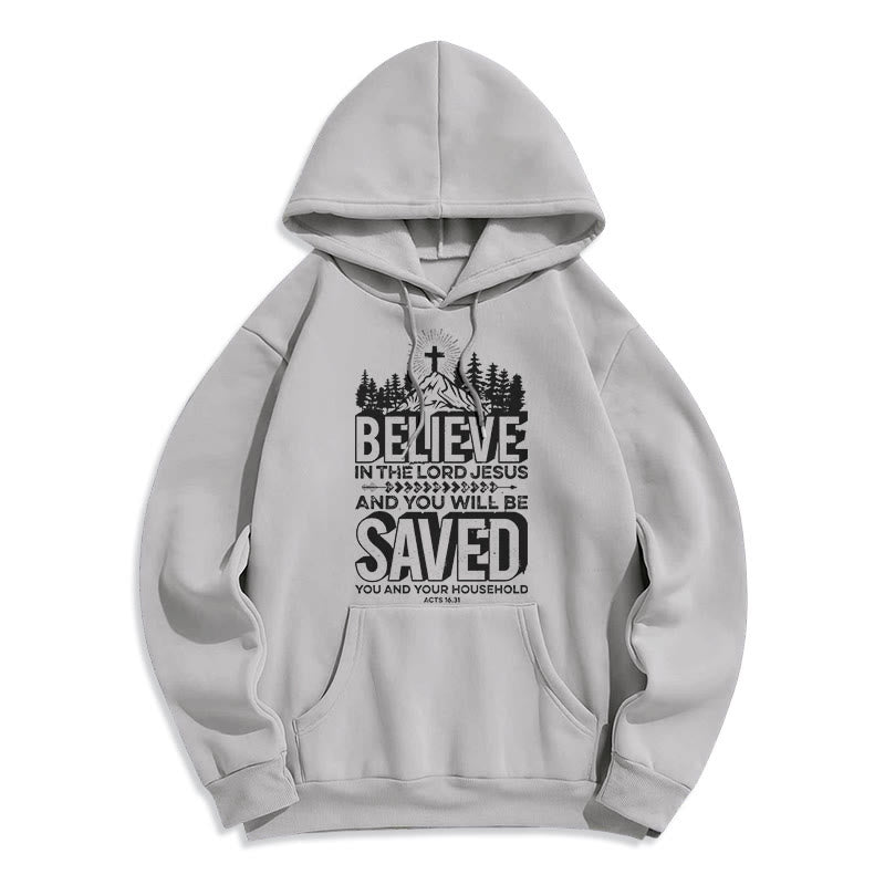 christiandiscipleshop Modern Style Believe In The Jesus Lord Fleece Lined Polyester Hoodie