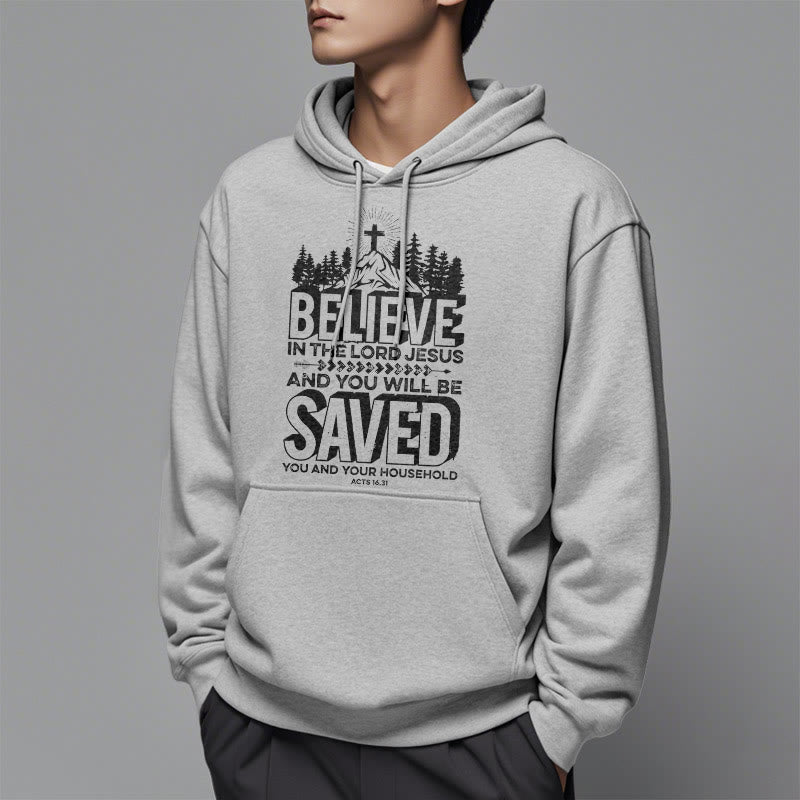 christiandiscipleshop Modern Style Believe In The Jesus Lord Fleece Lined Polyester Hoodie
