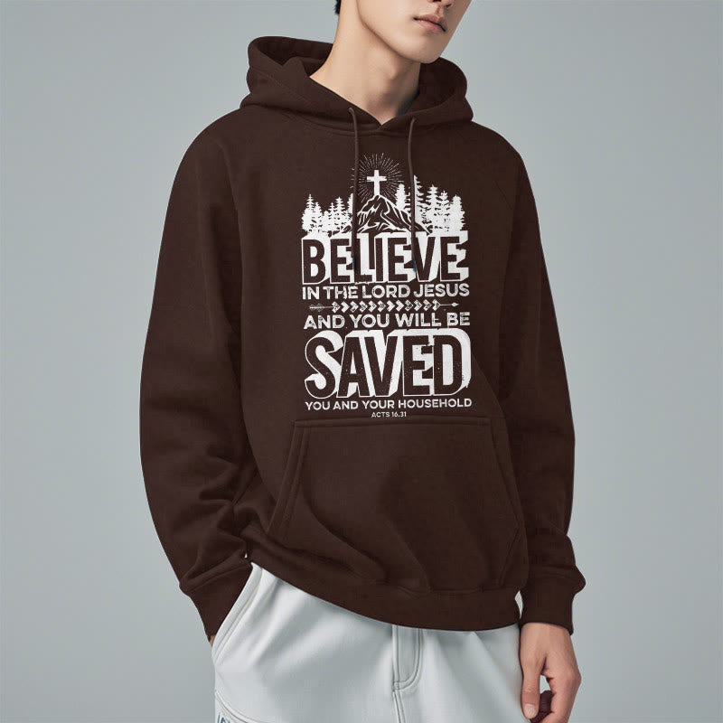 christiandiscipleshop Modern Style Believe In The Jesus Lord Fleece Lined Polyester Hoodie