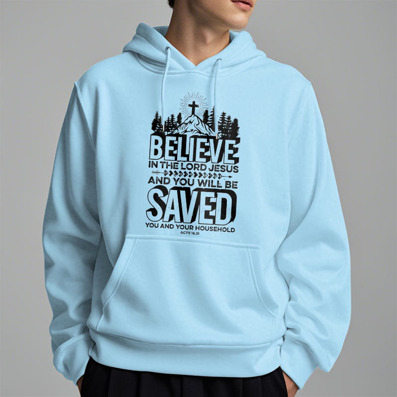 christiandiscipleshop Modern Style Believe In The Jesus Lord Fleece Lined Polyester Hoodie