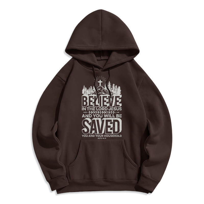 christiandiscipleshop Modern Style Believe In The Jesus Lord Fleece Lined Polyester Hoodie