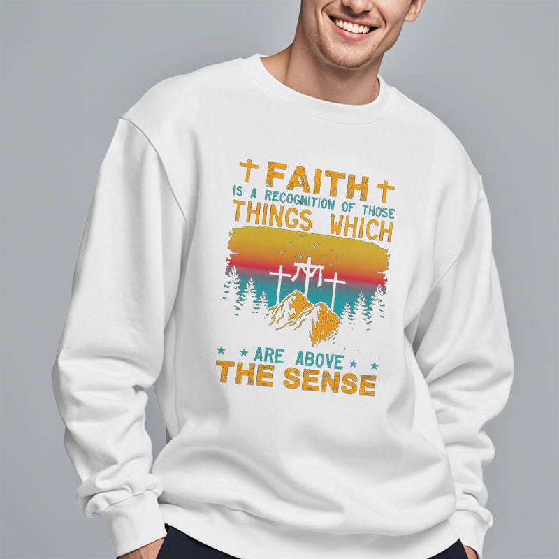 Christiandiscipleshop Colored Style Faith Is A Recognition Fleece Lined Polyester Sweatshirt