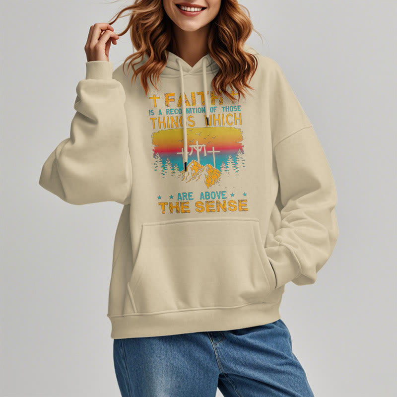Christiandiscipleshop Colored Style Faith Is A Recognition Fleece Lined Polyester Hoodie