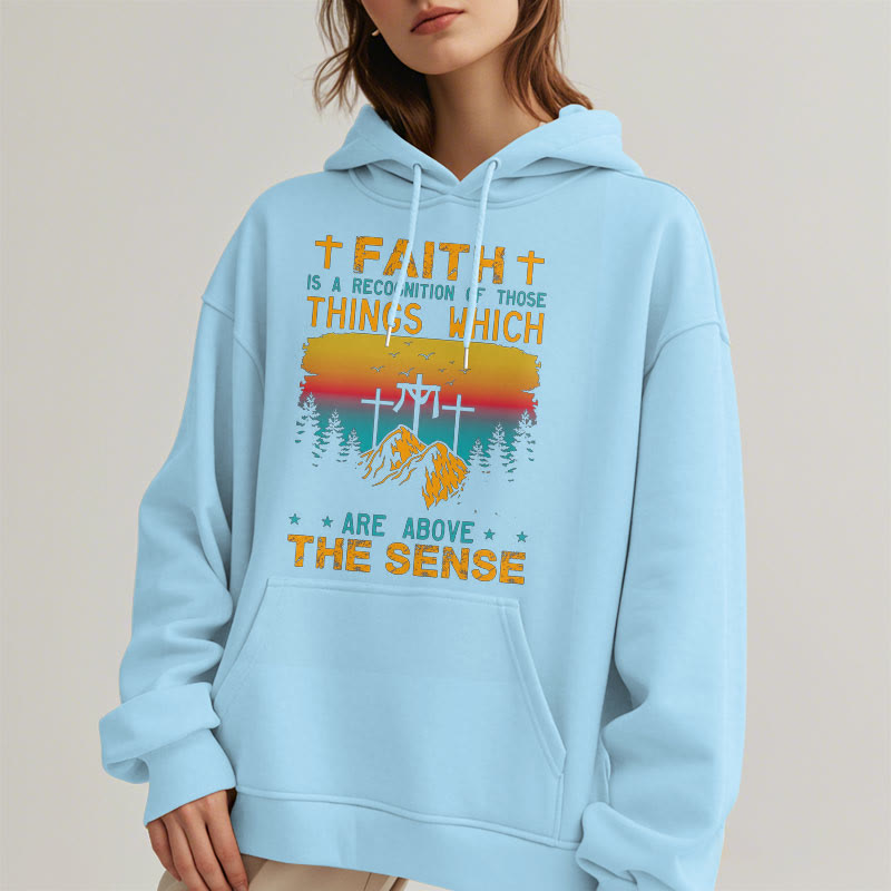 Christiandiscipleshop Colored Style Faith Is A Recognition Fleece Lined Polyester Hoodie