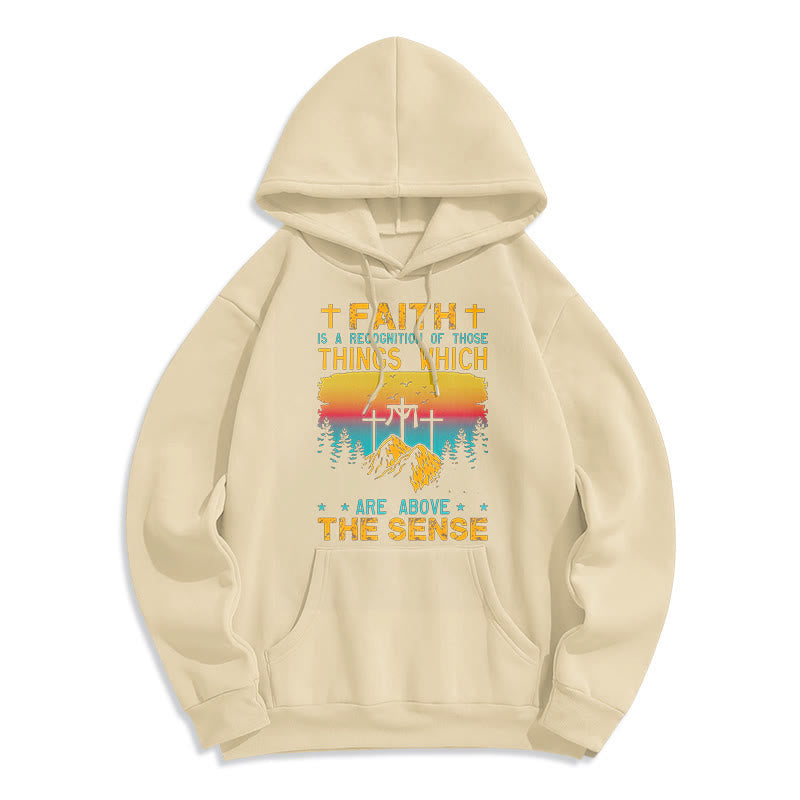 Christiandiscipleshop Colored Style Faith Is A Recognition Fleece Lined Polyester Hoodie