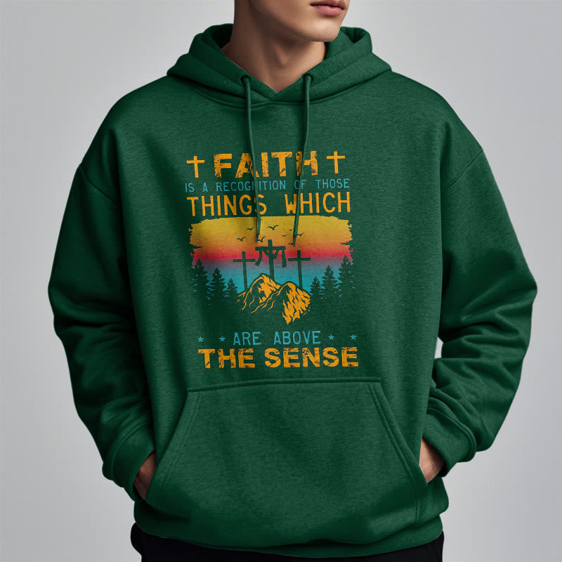 Christiandiscipleshop Colored Style Faith Is A Recognition Fleece Lined Polyester Hoodie