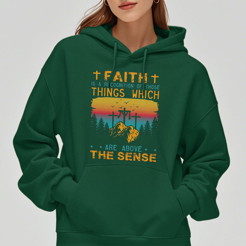 Christiandiscipleshop Colored Style Faith Is A Recognition Fleece Lined Polyester Hoodie