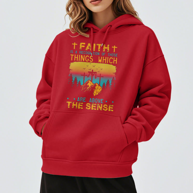 Christiandiscipleshop Colored Style Faith Is A Recognition Fleece Lined Polyester Hoodie