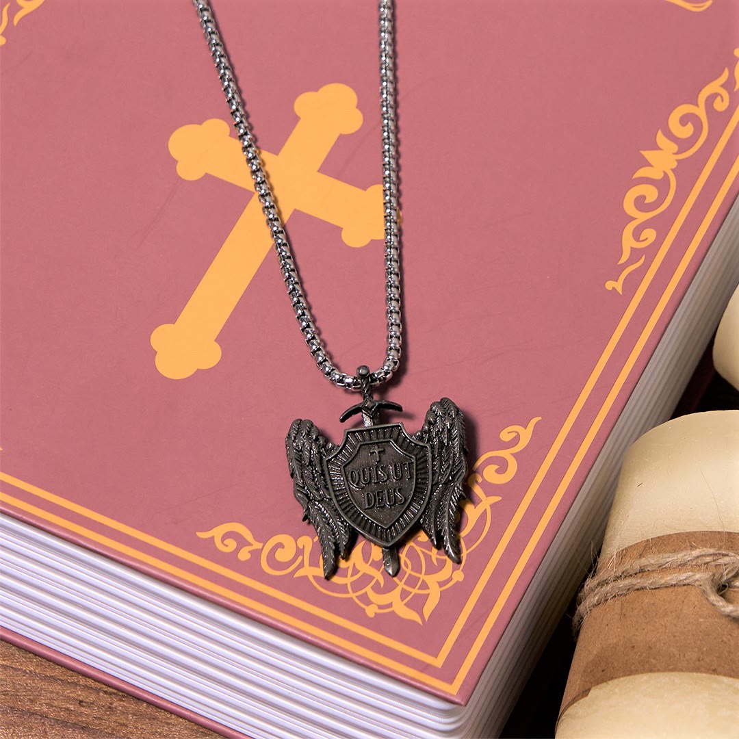 Christiandiscipleshop Guardian Angel Quis Ut Deus Collection Shield of Faith Necklace
