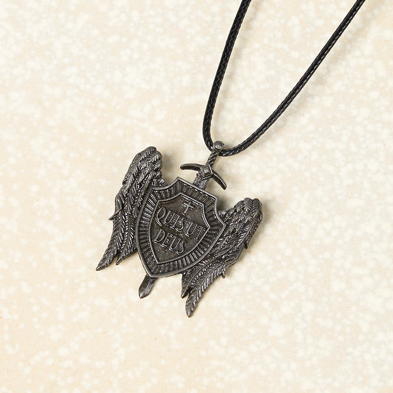 Christiandiscipleshop Guardian Angel Quis Ut Deus Collection Shield of Faith Necklace