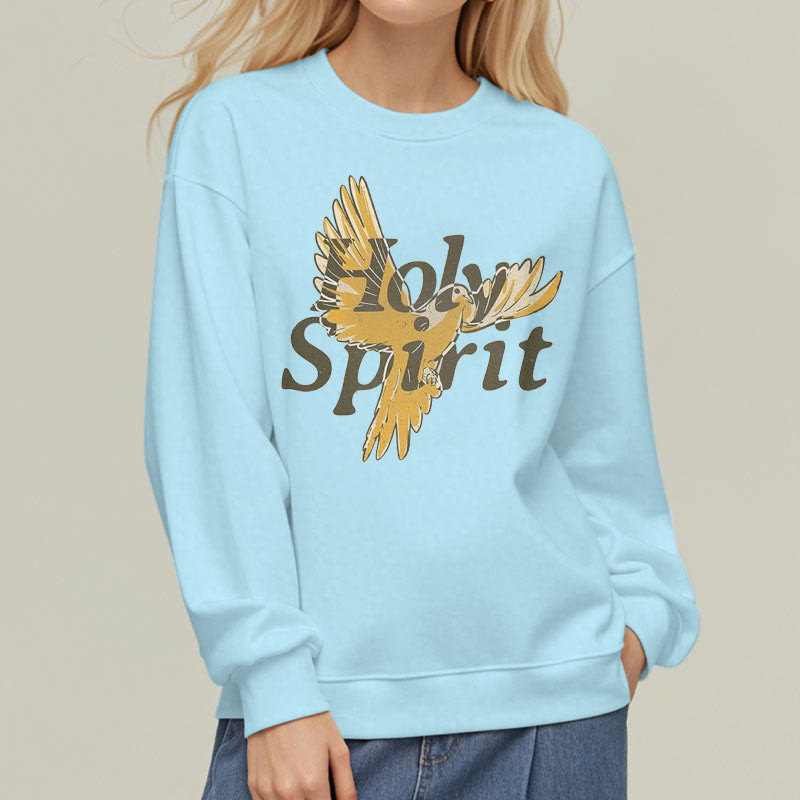Christiandiscipleshop Classic Style Holy Spirit Flying Dove Fleece Lined Polyester Sweatshirt
