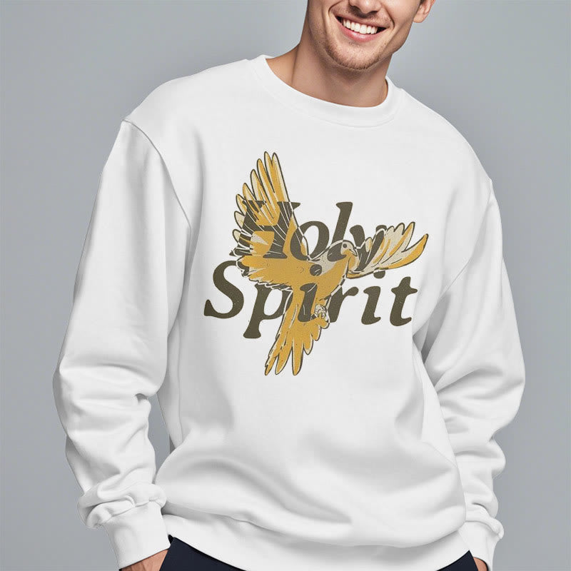 Christiandiscipleshop Classic Style Holy Spirit Flying Dove Fleece Lined Polyester Sweatshirt