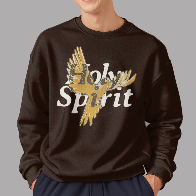 Christiandiscipleshop Classic Style Holy Spirit Flying Dove Fleece Lined Polyester Sweatshirt