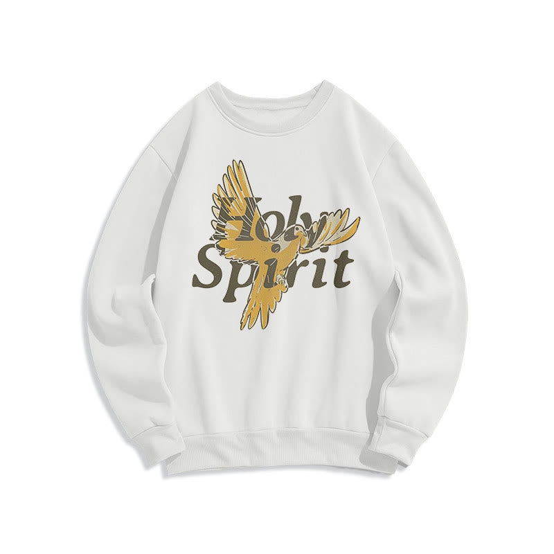 Christiandiscipleshop Classic Style Holy Spirit Flying Dove Fleece Lined Polyester Sweatshirt
