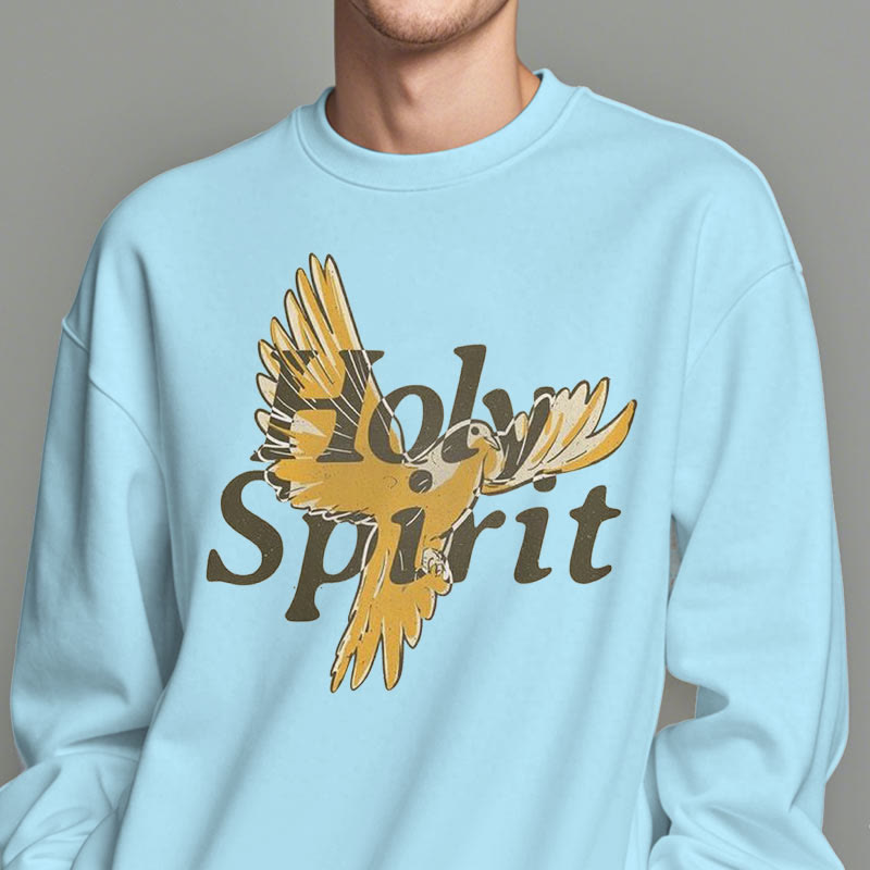 Christiandiscipleshop Classic Style Holy Spirit Flying Dove Fleece Lined Polyester Sweatshirt