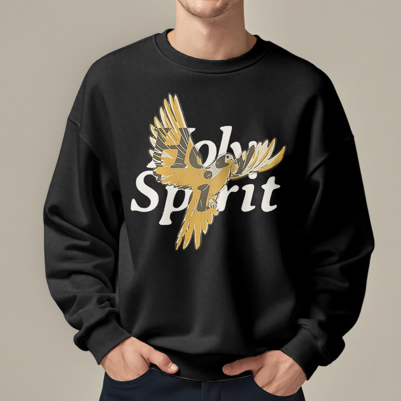Christiandiscipleshop Classic Style Holy Spirit Flying Dove Fleece Lined Polyester Sweatshirt