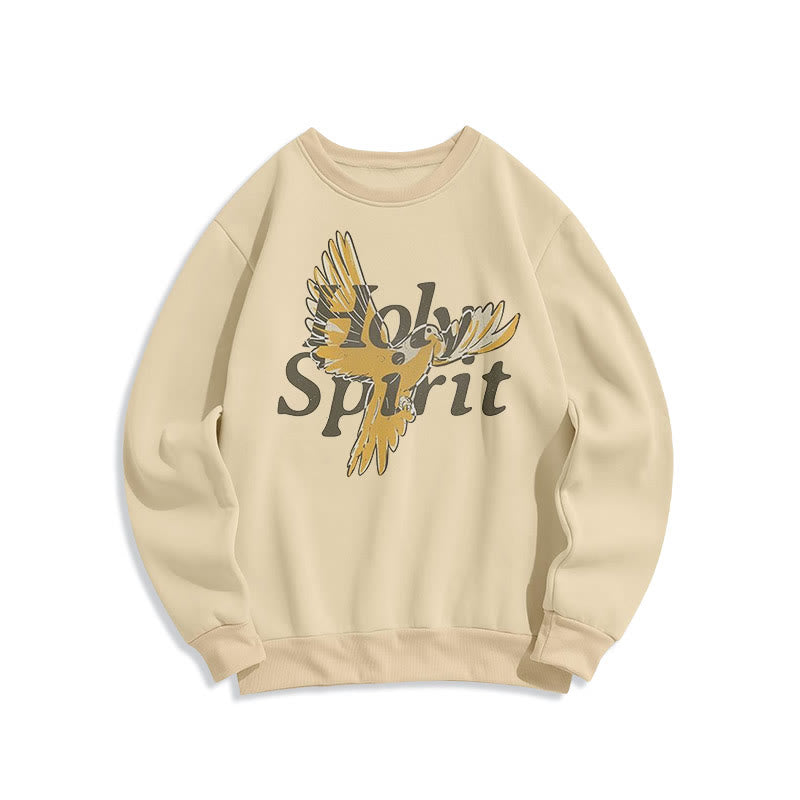 Christiandiscipleshop Classic Style Holy Spirit Flying Dove Fleece Lined Polyester Sweatshirt