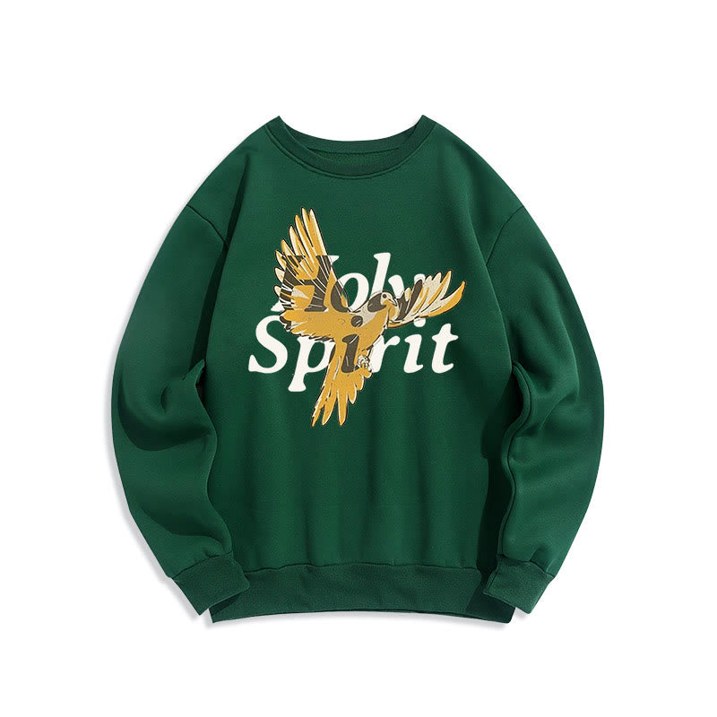 Christiandiscipleshop Classic Style Holy Spirit Flying Dove Fleece Lined Polyester Sweatshirt