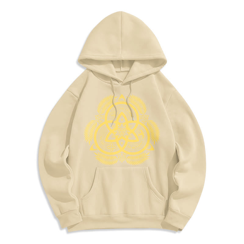 Christiandiscipleshop Classic Style Divine Unity Gold Sacred Emblem Fleece Lined Polyester Hoodie