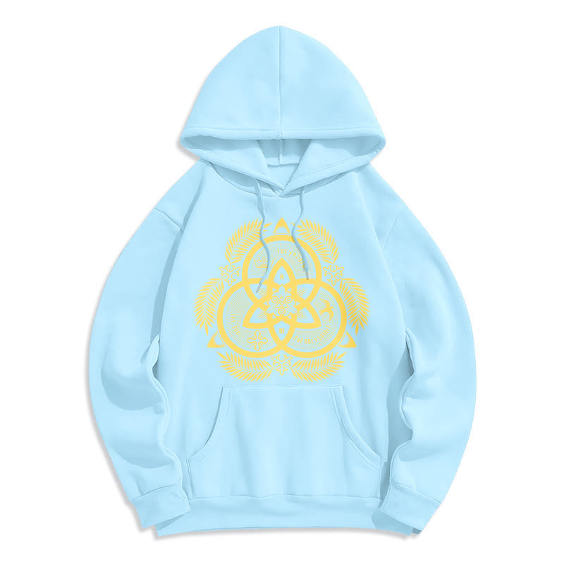 Christiandiscipleshop Classic Style Divine Unity Gold Sacred Emblem Fleece Lined Polyester Hoodie