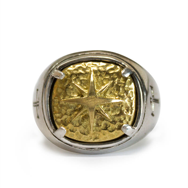 Christiandiscipleshop Classic Style Star of Bethlehem Cross Sacred Blessing Ring