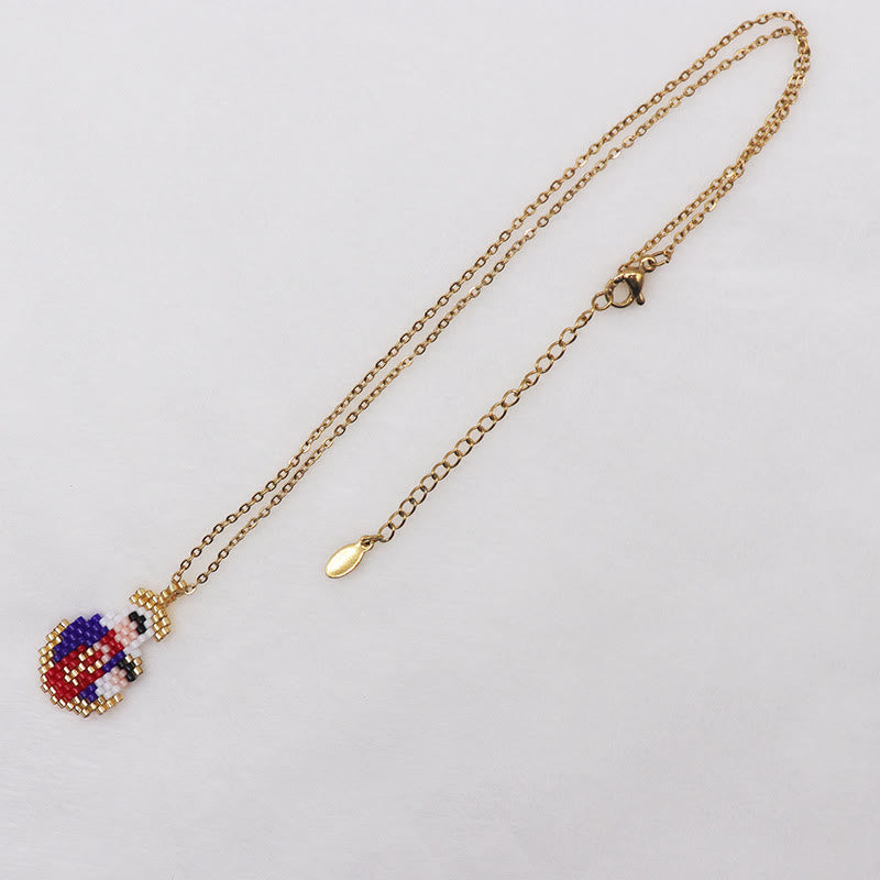 Christiandiscipleshop Colored Style Cartoon Saints Beaded Charming Faith Inspired Necklace