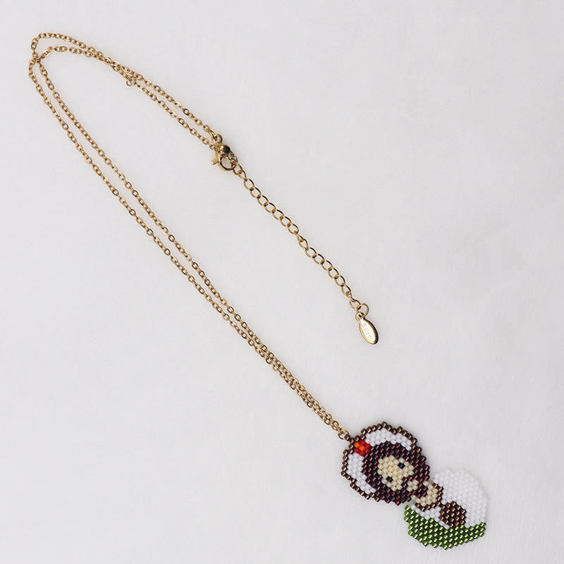 Christiandiscipleshop Colored Style Cartoon Saints Beaded Charming Faith Inspired Necklace
