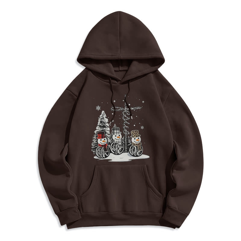 Christiandiscipleshop Colored Style Faith Hope Love Christmas Fleece Lined Polyester Hoodie