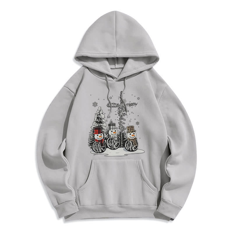 Christiandiscipleshop Colored Style Faith Hope Love Christmas Fleece Lined Polyester Hoodie
