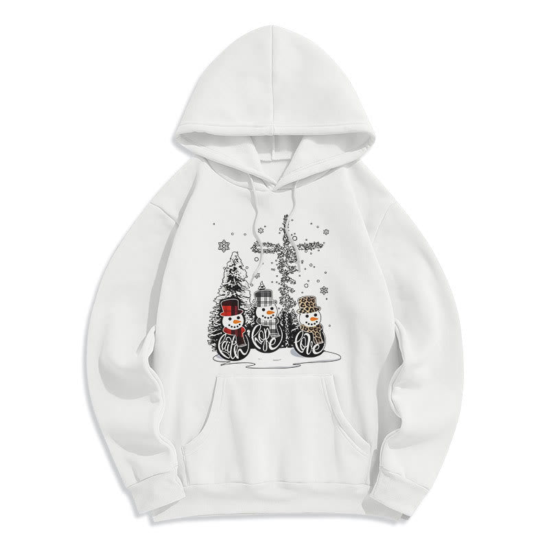 Christiandiscipleshop Colored Style Faith Hope Love Christmas Fleece Lined Polyester Hoodie