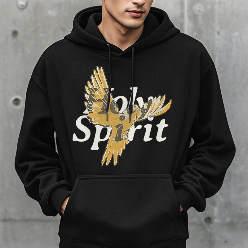 Christiandiscipleshop Classic Style Holy Spirit Flying Dove Fleece Lined Polyester Hoodie