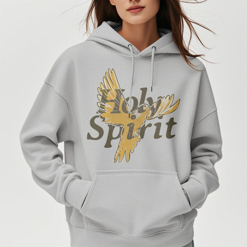 Christiandiscipleshop Classic Style Holy Spirit Flying Dove Fleece Lined Polyester Hoodie