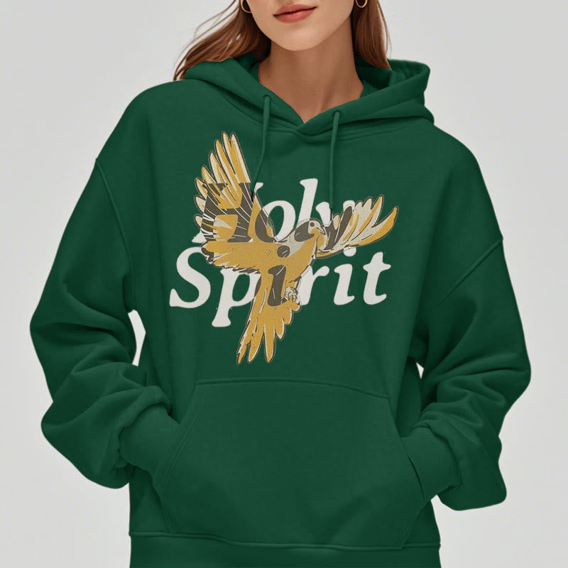 Christiandiscipleshop Classic Style Holy Spirit Flying Dove Fleece Lined Polyester Hoodie
