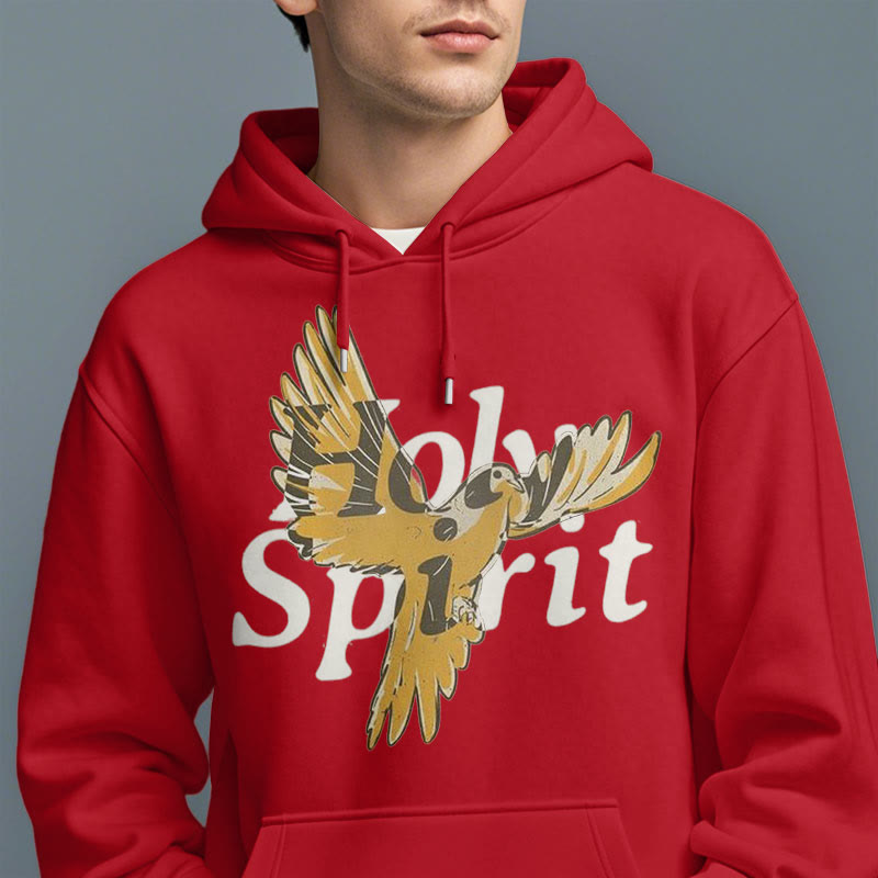 Christiandiscipleshop Classic Style Holy Spirit Flying Dove Fleece Lined Polyester Hoodie