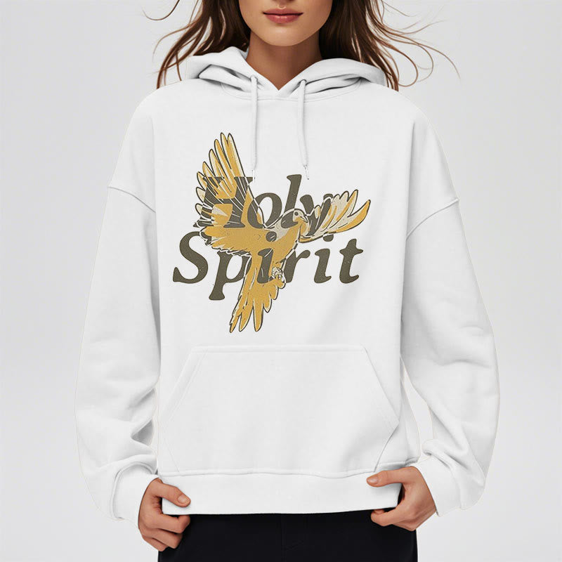 Christiandiscipleshop Classic Style Holy Spirit Flying Dove Fleece Lined Polyester Hoodie