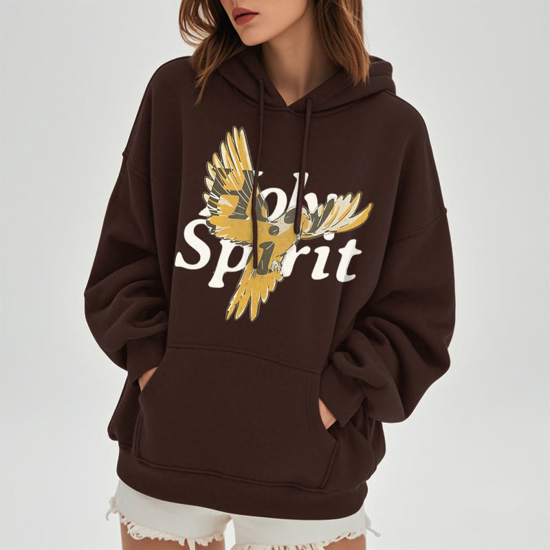 Christiandiscipleshop Classic Style Holy Spirit Flying Dove Fleece Lined Polyester Hoodie