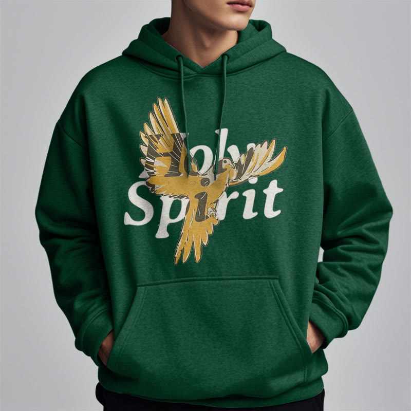 Christiandiscipleshop Classic Style Holy Spirit Flying Dove Fleece Lined Polyester Hoodie