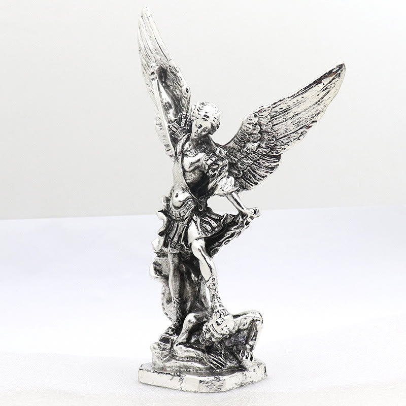 Christiandiscipleshop Classic Style Saint Michael the Archangel Defeating Lucifer Desktop Decorations Ornament