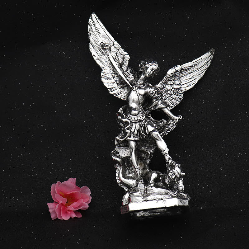 Christiandiscipleshop Classic Style Saint Michael the Archangel Defeating Lucifer Desktop Decorations Ornament