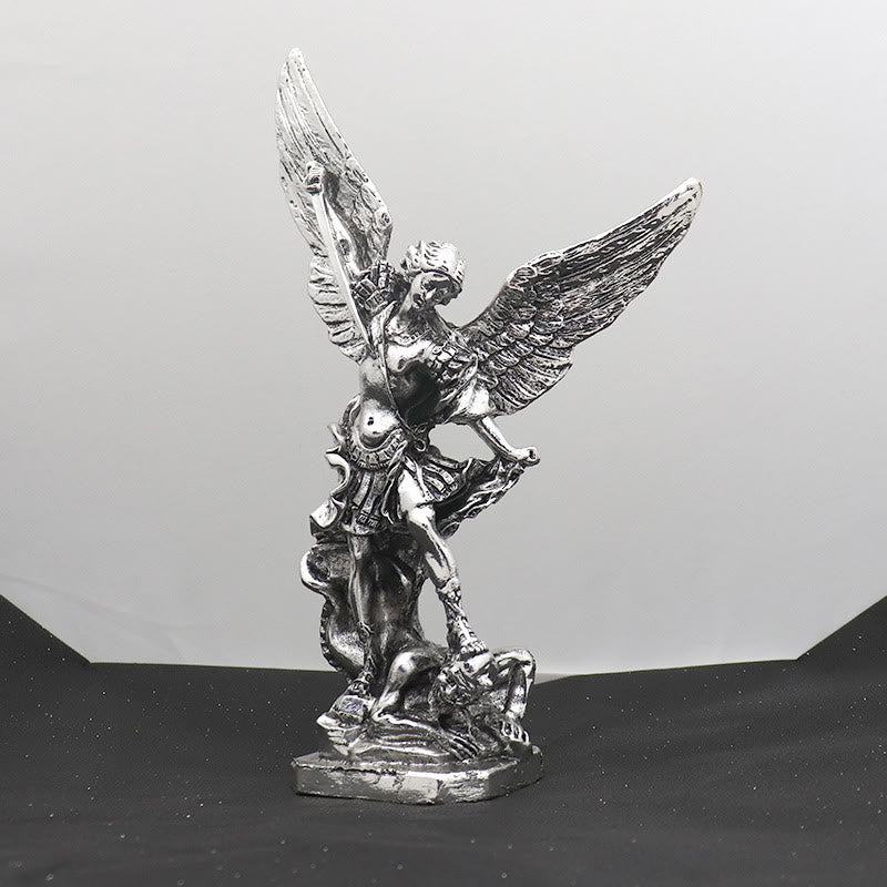 Christiandiscipleshop Classic Style Saint Michael the Archangel Defeating Lucifer Desktop Decorations Ornament