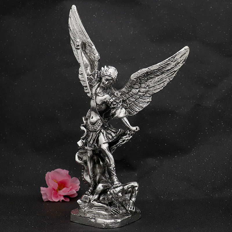 Christiandiscipleshop Classic Style Saint Michael the Archangel Defeating Lucifer Desktop Decorations Ornament