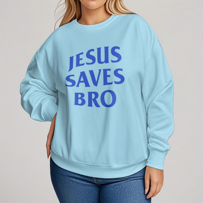 Christiandiscipleshop Quotation Style Jesus Saves Bro Proud Faith Fleece Lined Polyester Sweatshirt