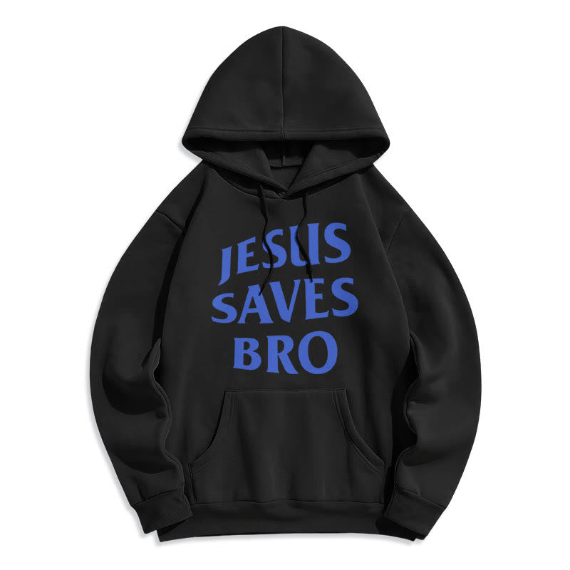 Christiandiscipleshop Quotation Style Jesus Saves Bro Proud Faith Fleece Lined Polyester Hoodie