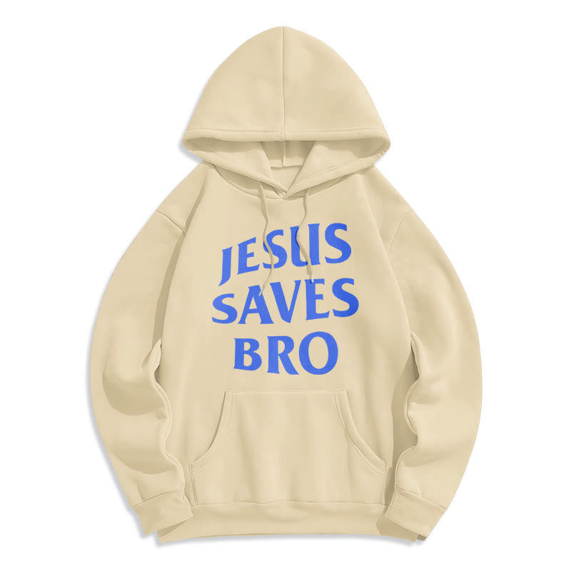 Christiandiscipleshop Quotation Style Jesus Saves Bro Proud Faith Fleece Lined Polyester Hoodie