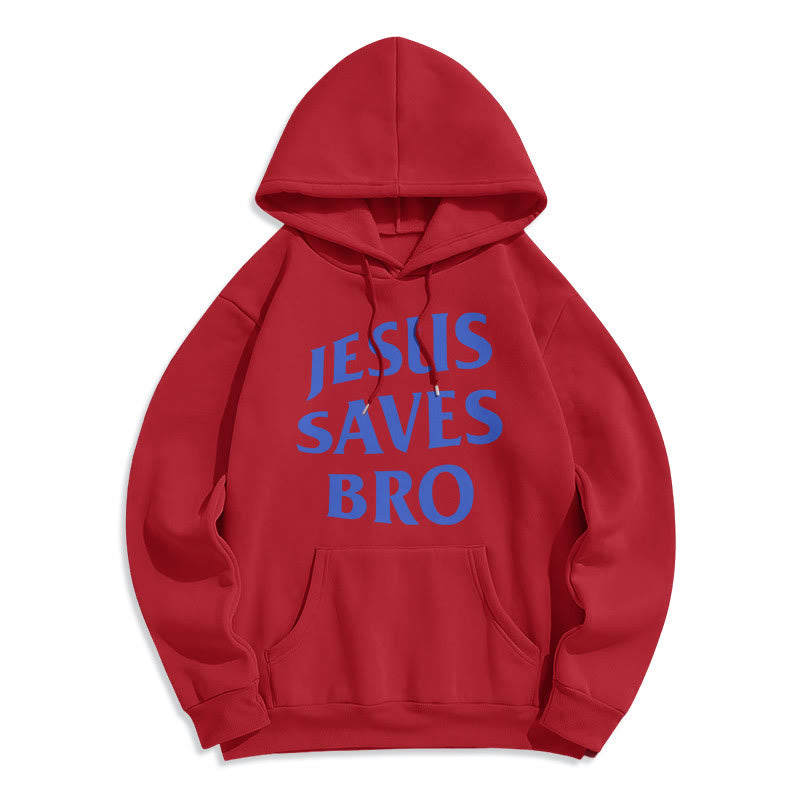 Christiandiscipleshop Quotation Style Jesus Saves Bro Proud Faith Fleece Lined Polyester Hoodie