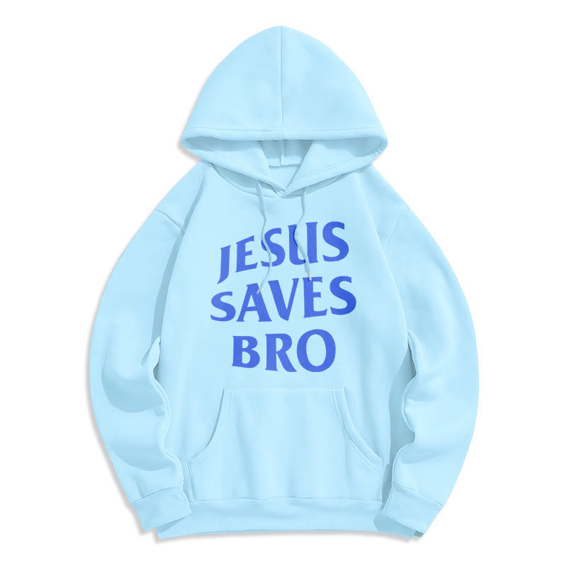 Christiandiscipleshop Quotation Style Jesus Saves Bro Proud Faith Fleece Lined Polyester Hoodie
