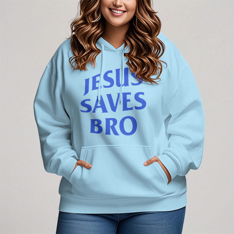 Christiandiscipleshop Quotation Style Jesus Saves Bro Proud Faith Fleece Lined Polyester Hoodie