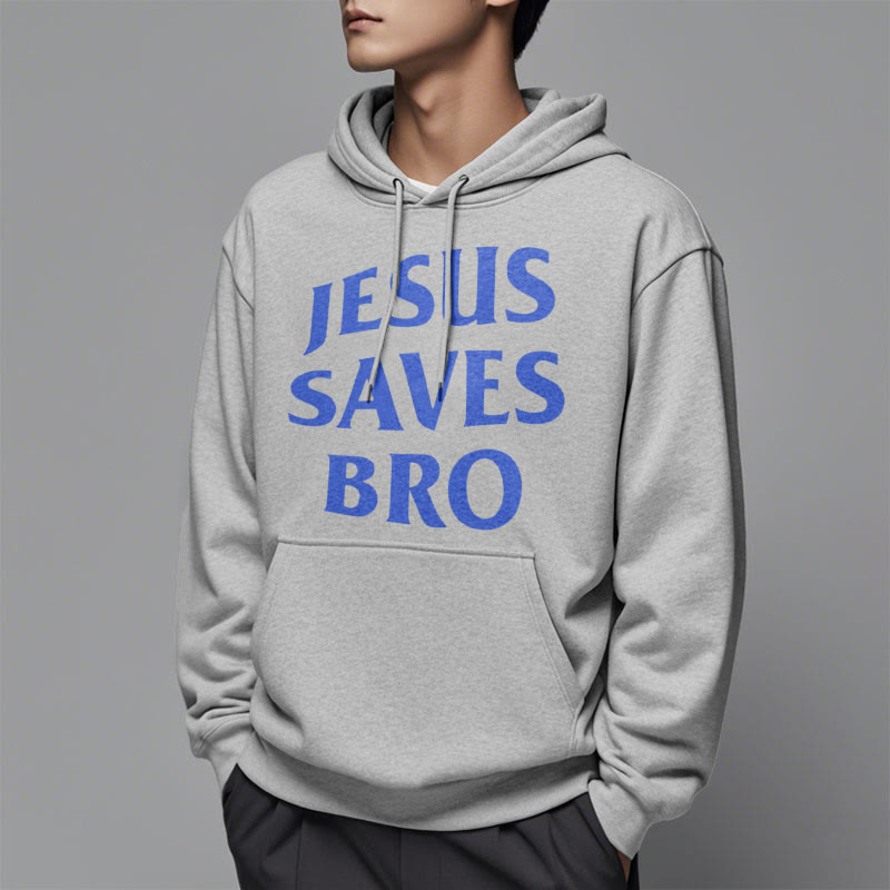 Christiandiscipleshop Quotation Style Jesus Saves Bro Proud Faith Fleece Lined Polyester Hoodie