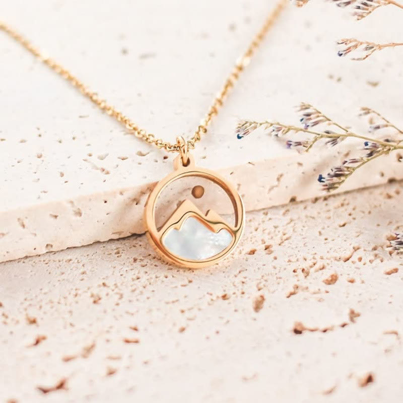 christiandiscipleshop Modern Style Mountain Mustard Seed Faith Pendant Necklace