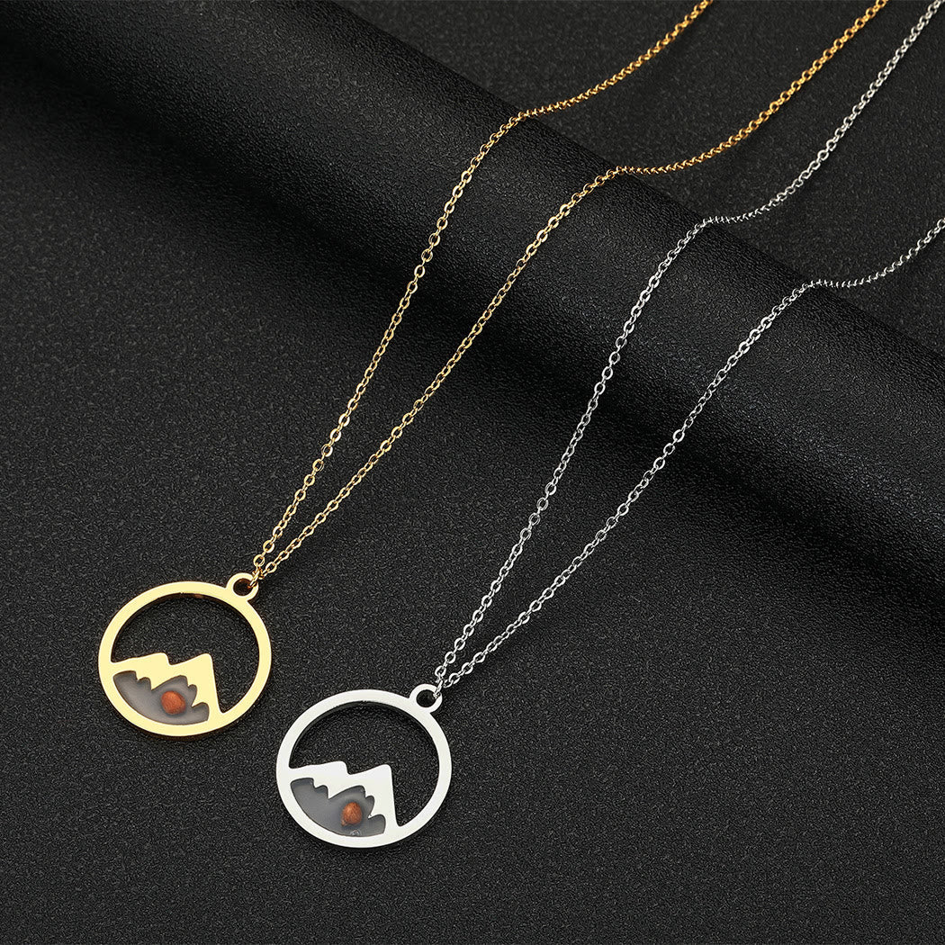 christiandiscipleshop Modern Style Mountain Mustard Seed Faith Pendant Necklace